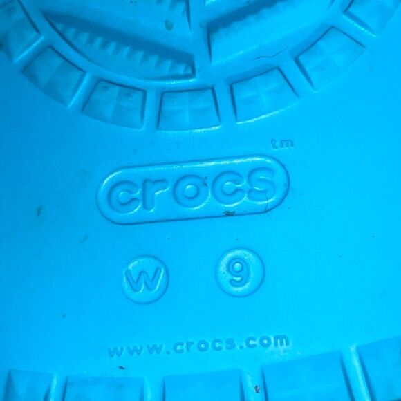 Electric Blue CROCS Sloan Flip Flop Slides Sandals Size W 9 - Picture 6 of 7